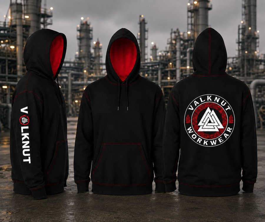 Black and red FR hoodie